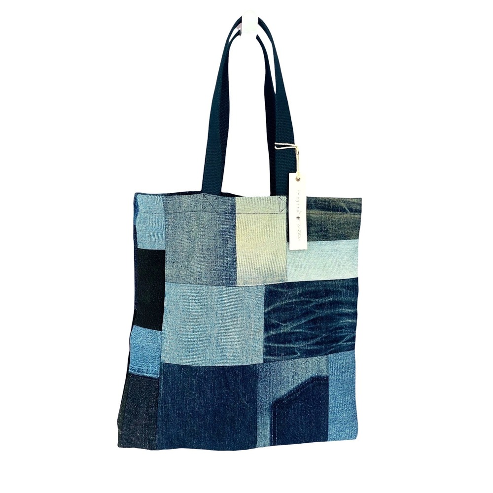 Imogene + Willie Love Fades Recycled Denim Patchwork Tote Bag 50414107-LFT NWT